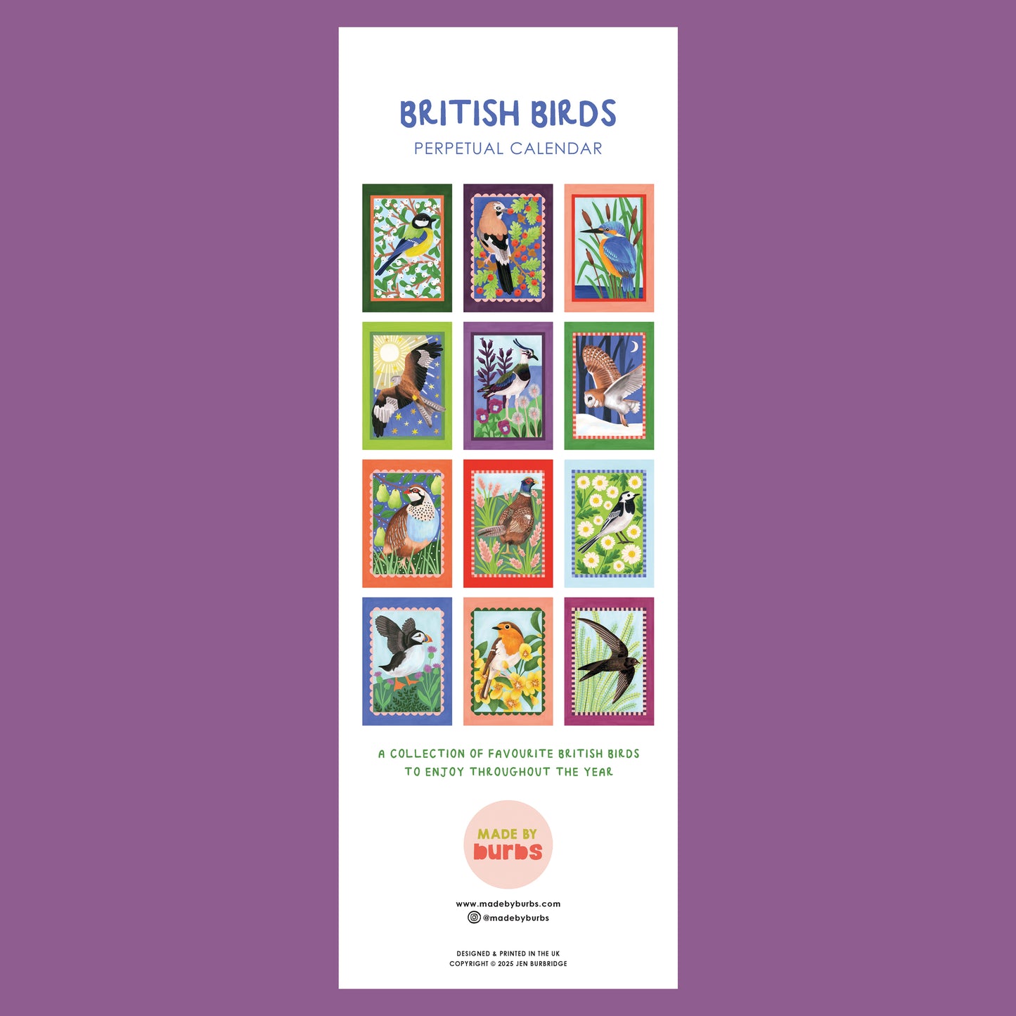 British Birds Perpetual Calendar
