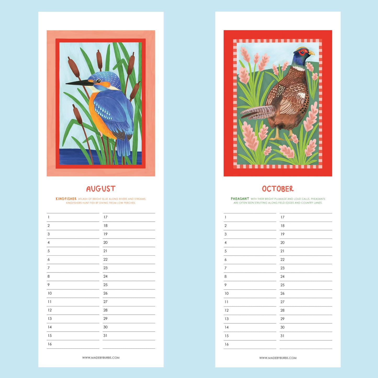 British Birds Perpetual Calendar