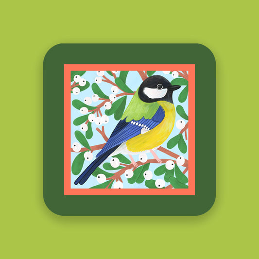 Great Tit Bird Coaster