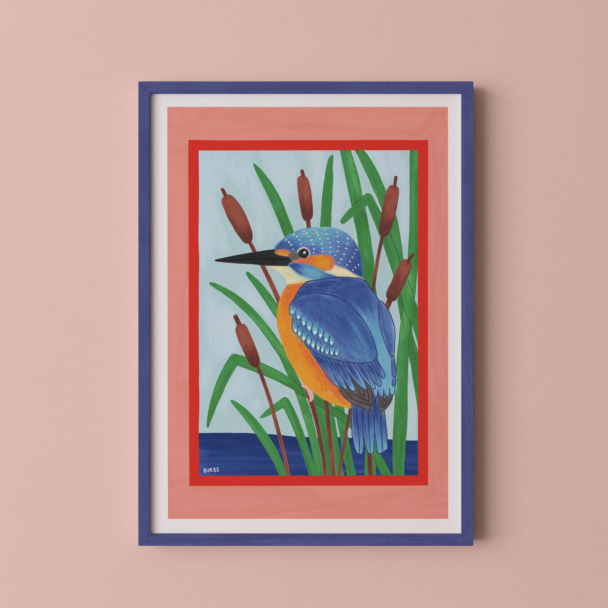 Kingfisher Bird Art Print