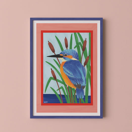 Kingfisher Bird Art Print
