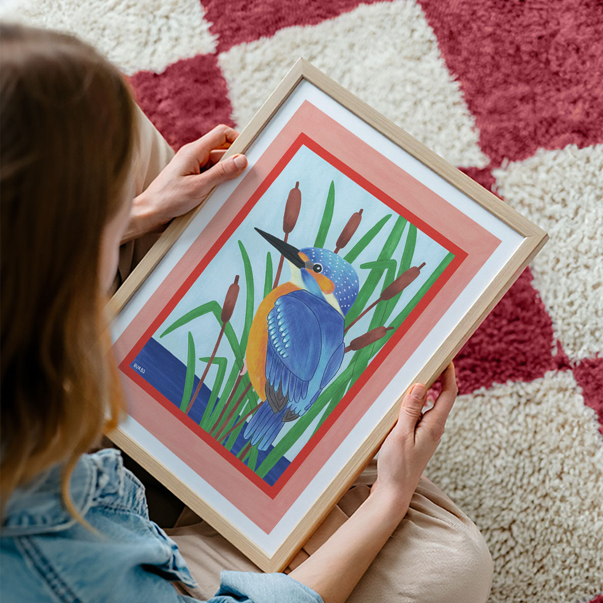 Kingfisher Bird Art Print