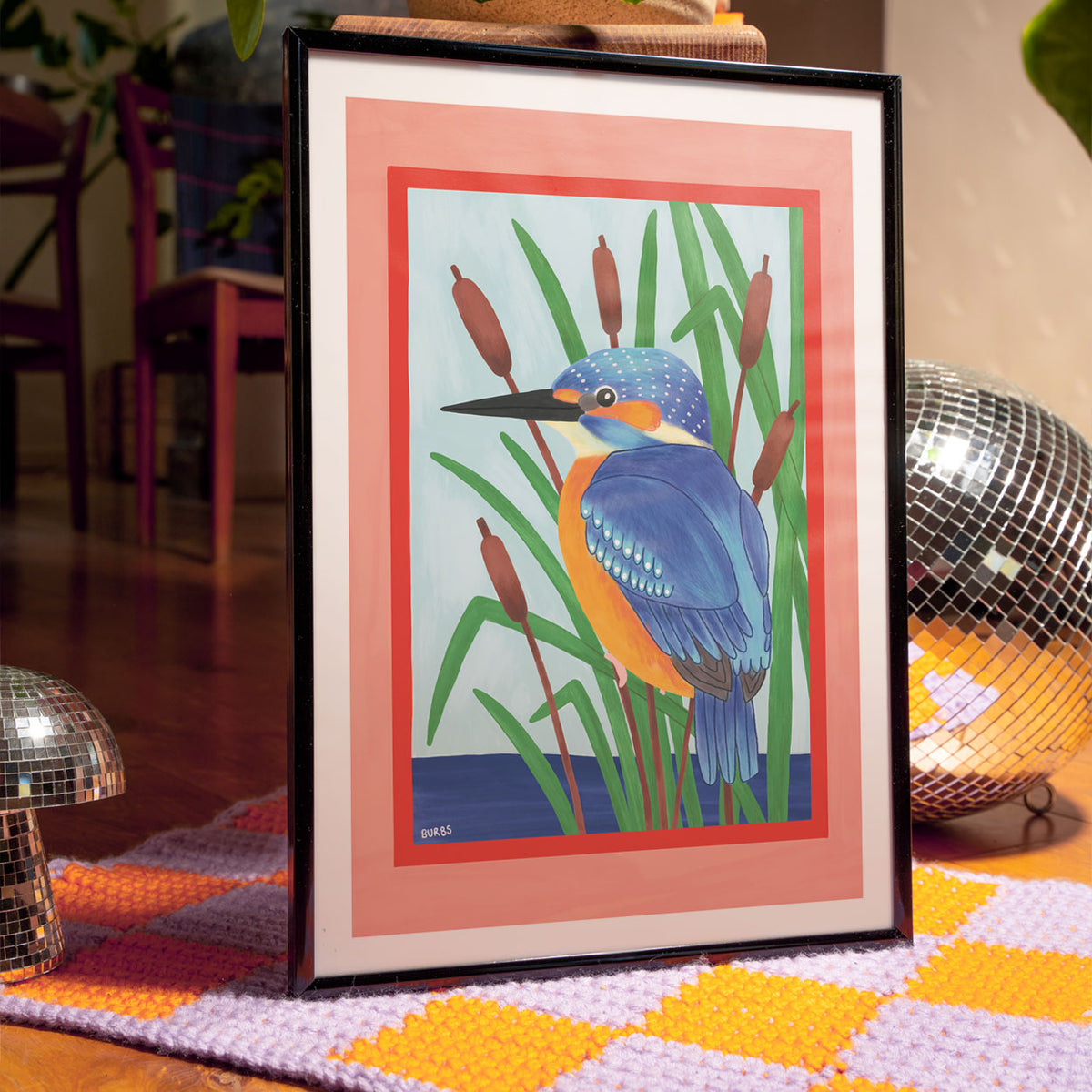 Kingfisher Bird Art Print