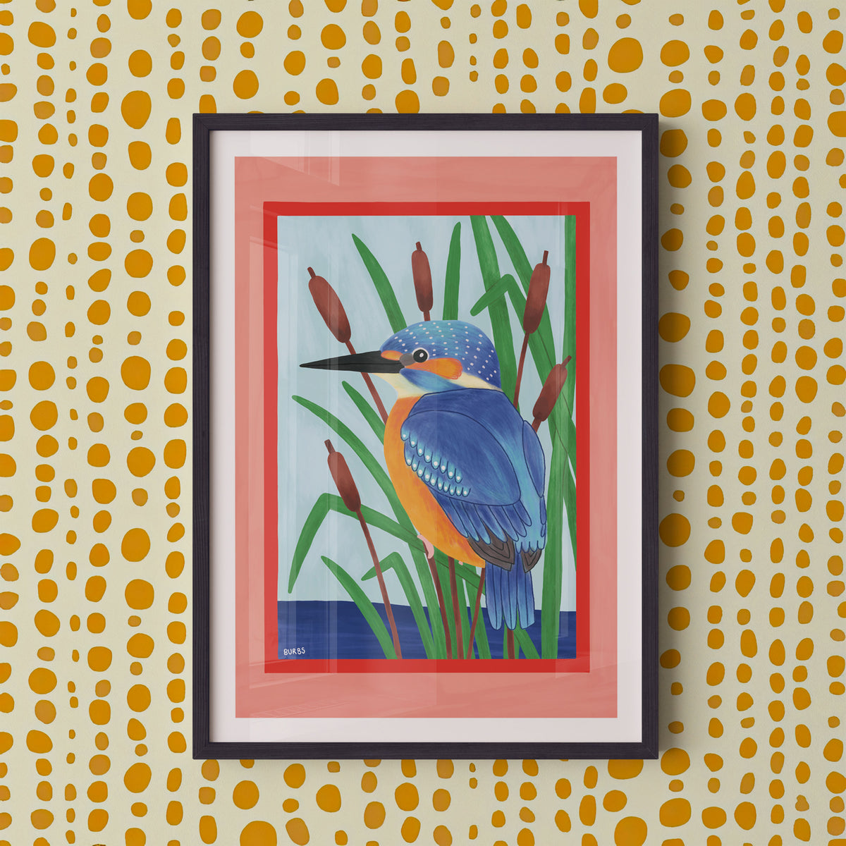 Kingfisher Bird Art Print