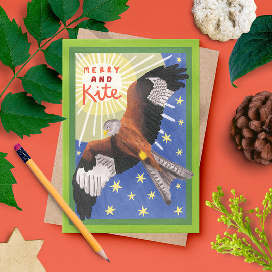 Merry and Kite – Red Kite Christmas Card