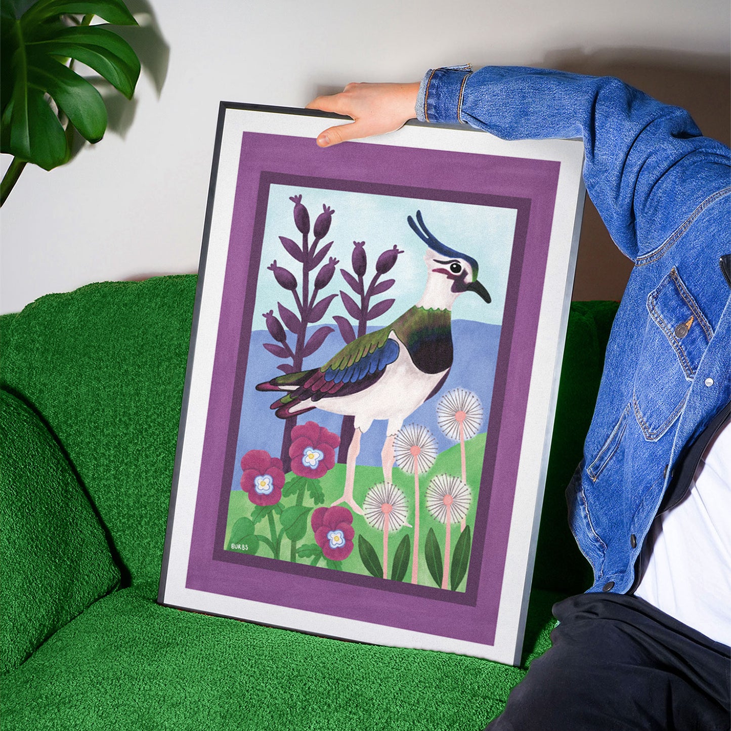 Lapwing Bird Art Print