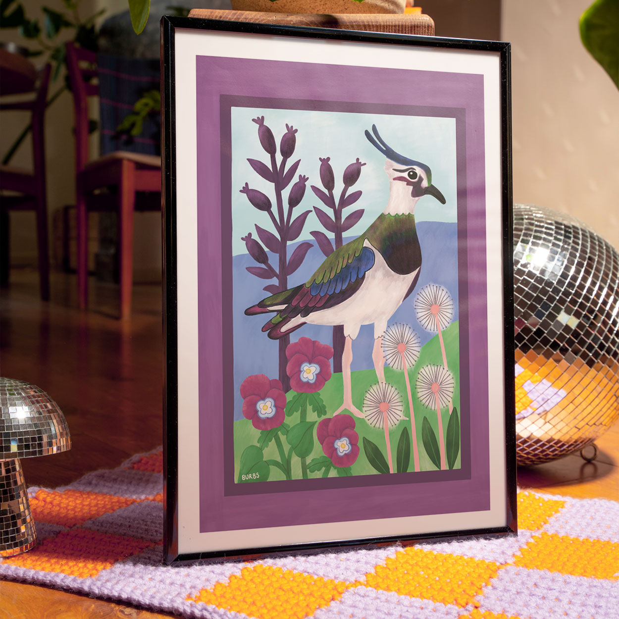 Lapwing Bird Art Print