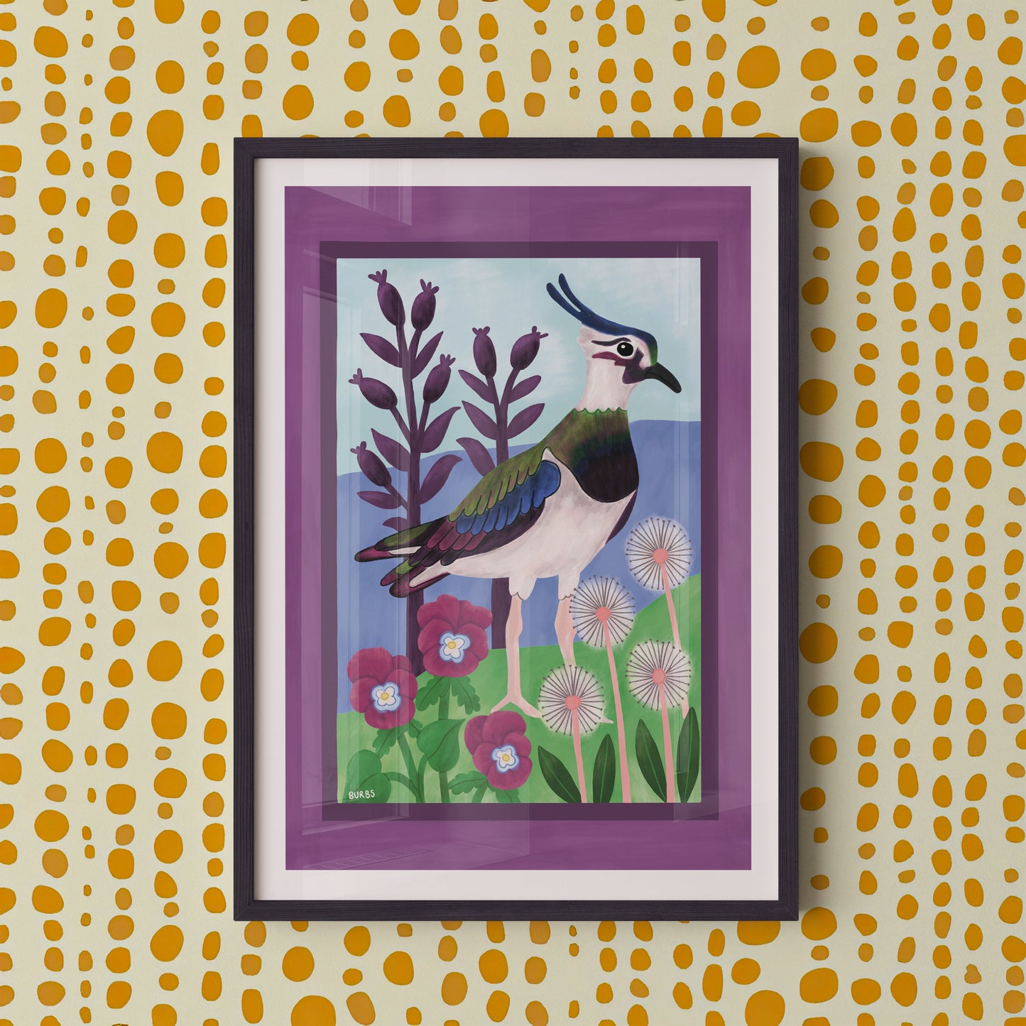 Lapwing Bird Art Print