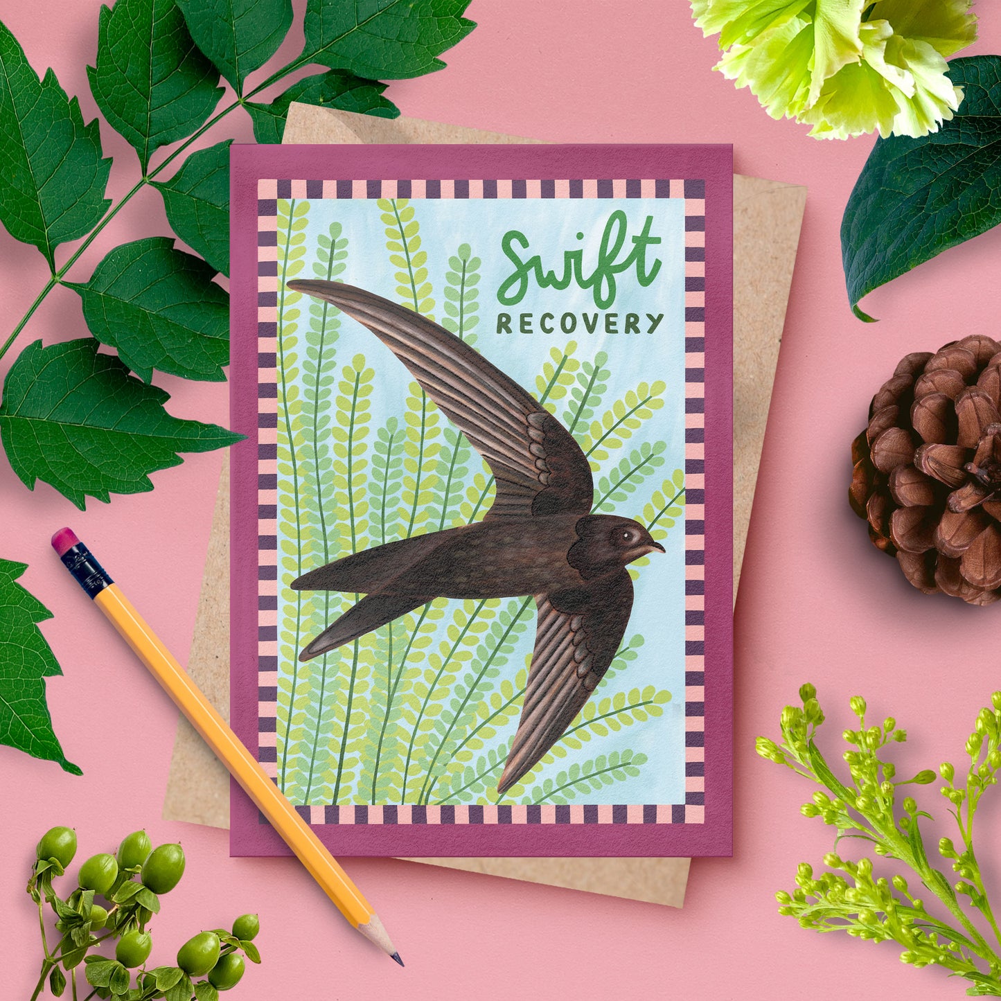 Swift Recovery – Swift Get Well Soon Card | UK Wildlife Illustration