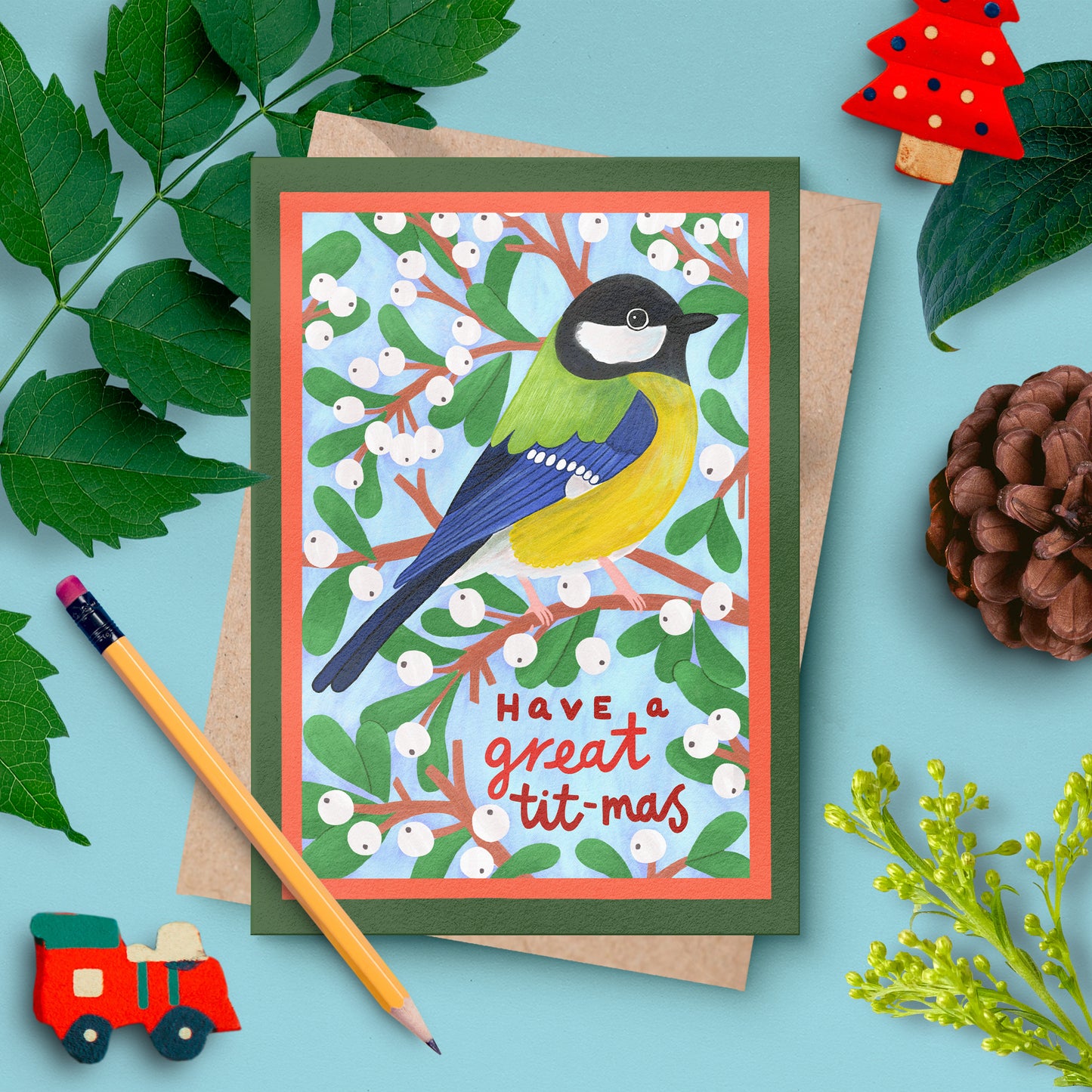 Have a Great Tit-Mas – Great Tit Christmas Card